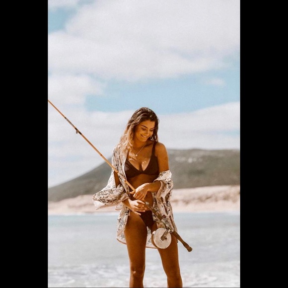 NWT Spell Oasis Pearl Kimono Robe M/L short - Picture 15 of 15